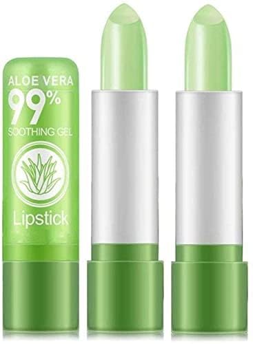 Generic New Aloe Vera Color Changing Lipstick Lip Blam Long Lasting Aloe Vera Lip Gloss Set Aloe Vera Lipstick Matte Finish Pack of 2 - Image 1