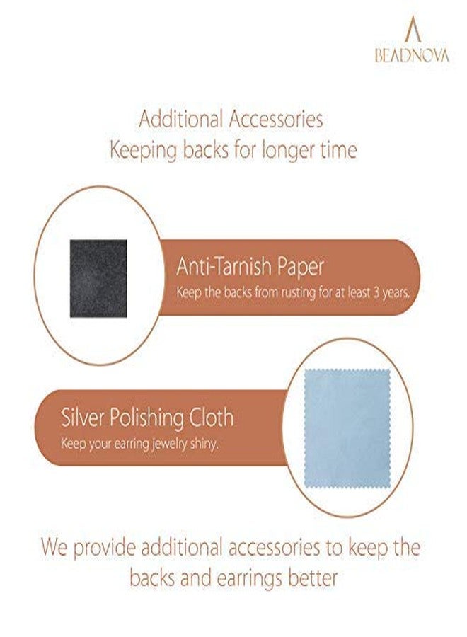 BEADNOVA Earring Backs Replacements Hypoallengeric Gold Plated Pierced Earring Backing Stoppers Safety Bullet Clutch Ear Stud Backs with Pad for Posts (120pcs) - Image 5