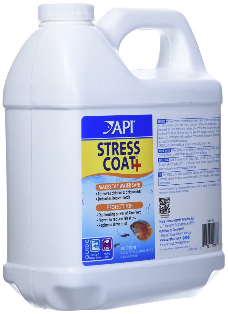 API STRESS COAT Aquarium Water Conditioner 64-Ounce Bottle - Image 3