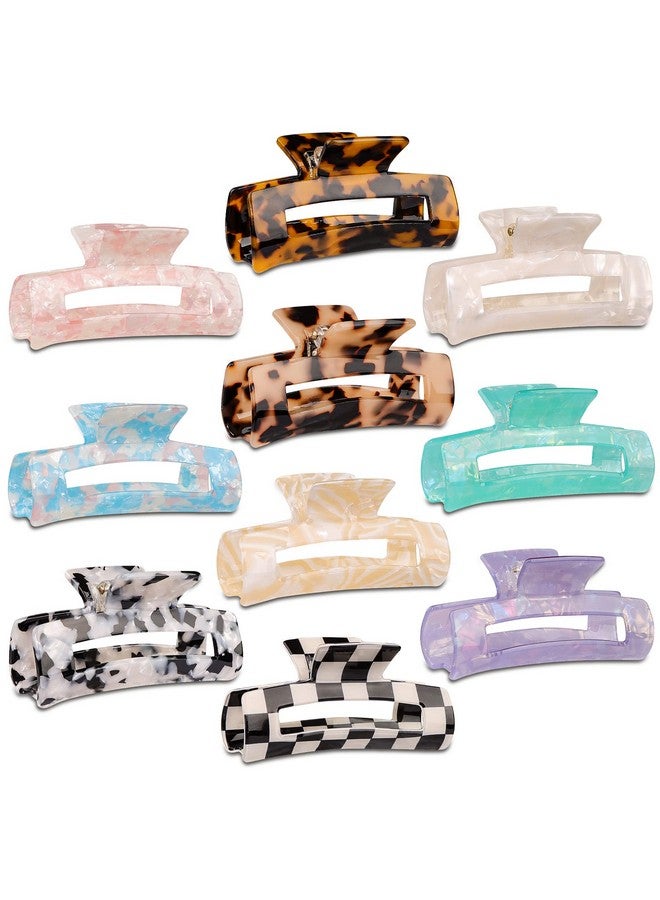 MagicSky 10 Pcs Hair Claw Clips For Women Opal Marble Tortoise Acrylic Large Claw Clip For Thick Thin Hair 90'S Cute Butterfly Hair Barrettes Pins Aesthetic Styling Accessories For Girlsrectangle - Image 1