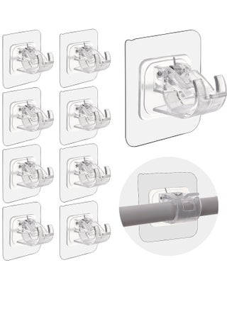 8 Pack No Drill Curtain Rod Brackets No Drill Curtain Rod Holder Self Adhesive Curtain Rod Hooks - pzsku/ZD87BC5B29DB1FBA32C1EZ/45/_/1709721917/b1f7d970-b471-4ef3-9225-7b0a0959315a