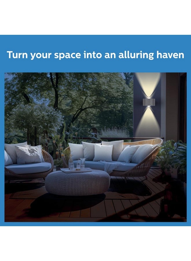 PHILIPS 10W Round decorative Wall Light | Lucent Outdoor Wall Light for Decoration | Colour : Warm White, Pack of 1 - Image 5