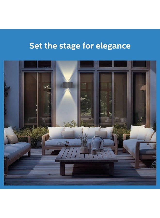 PHILIPS 10W Round decorative Wall Light | Lucent Outdoor Wall Light for Decoration | Colour : Warm White, Pack of 1 - Image 3