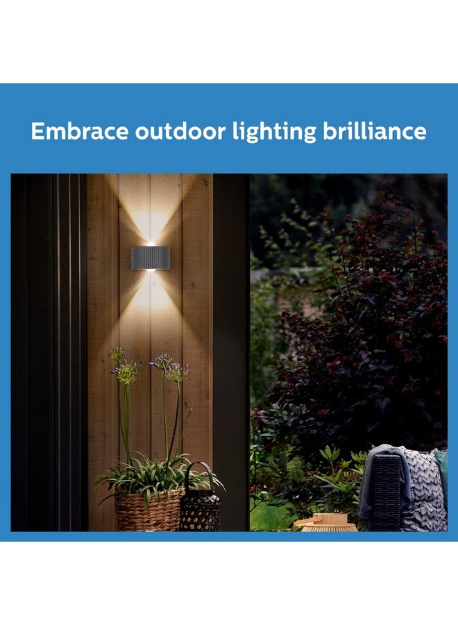 PHILIPS 10W Round decorative Wall Light | Lucent Outdoor Wall Light for Decoration | Colour : Warm White, Pack of 1 - Image 4