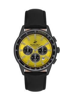 BEVERLY HILLS POLO CLUB Men's Analog Round Shape Leather Wrist Watch BP3550X.801 - 43 Mm  - Image 1