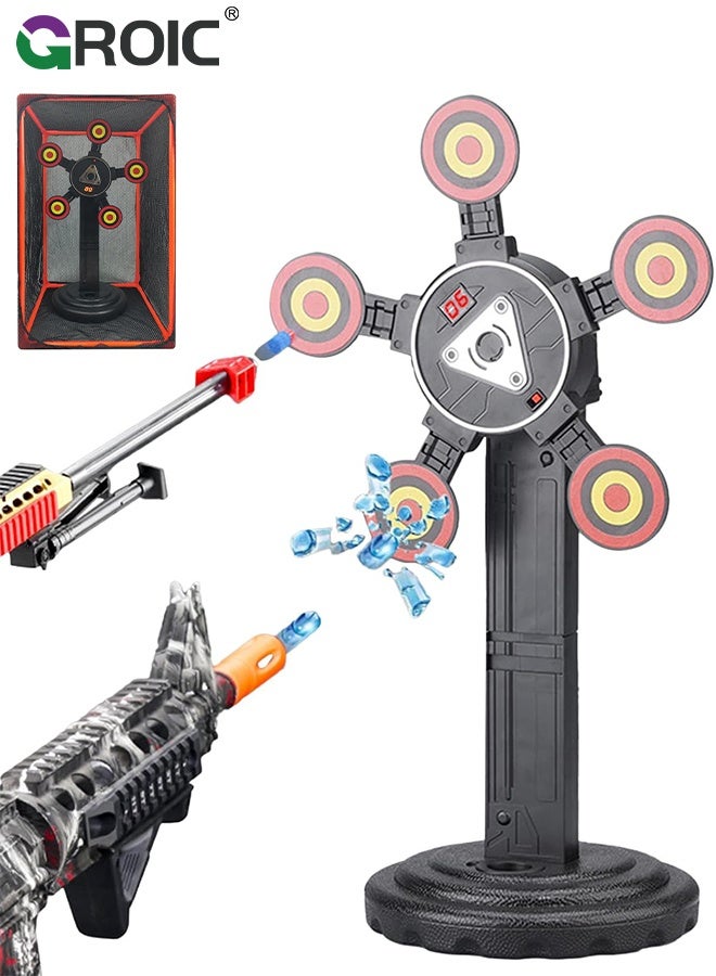 GROIC Soft Bullet Targets Dart with Net Target Digital Display Design,Soft Foam Target Cans Target,Shooting Practice Target Toy,Portable & Foldable Dart Zone for Kids - Image 1