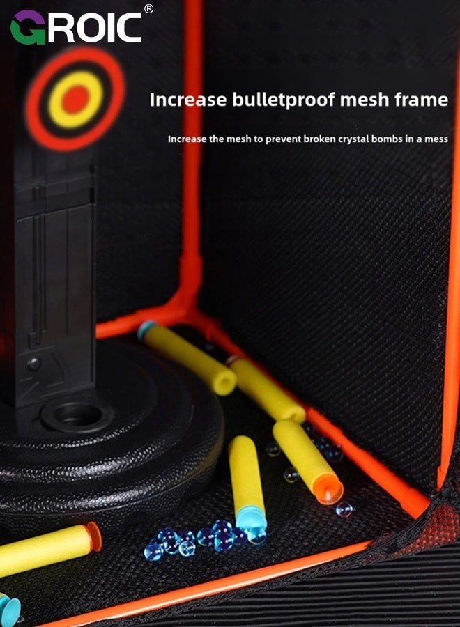 GROIC Soft Bullet Targets Dart with Net Target Digital Display Design,Soft Foam Target Cans Target,Shooting Practice Target Toy,Portable & Foldable Dart Zone for Kids - Image 3
