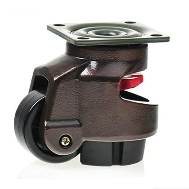 Brown 40S Heavy Duty Caster Wheel 500KG Load Capacity Level Adjustment Flat Support For Vending Machine Industrial Equipment - Image 1