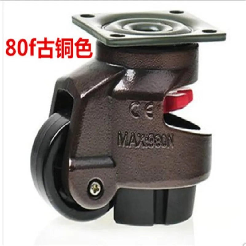 Brown 40S Heavy Duty Caster Wheel 500KG Load Capacity Level Adjustment Flat Support For Vending Machine Industrial Equipment - Image 4