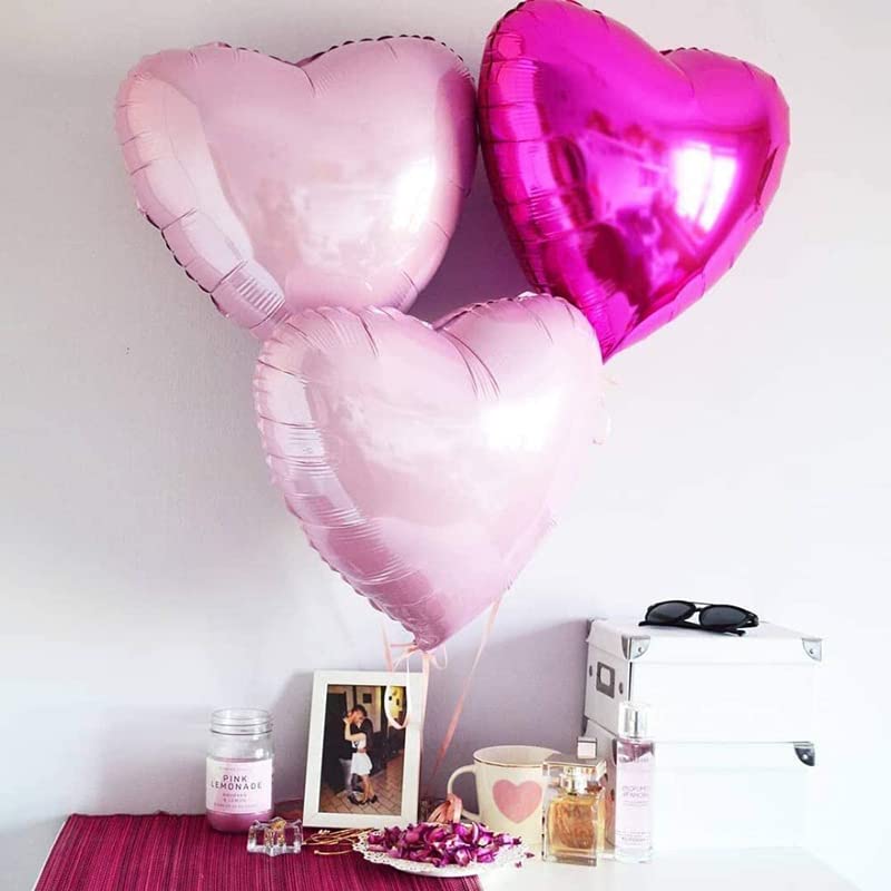 Simple polymer 18 inch Pink Heart Balloons Foil Balloons Mylar Balloons for Party Decoration Pack of 20 - Image 5