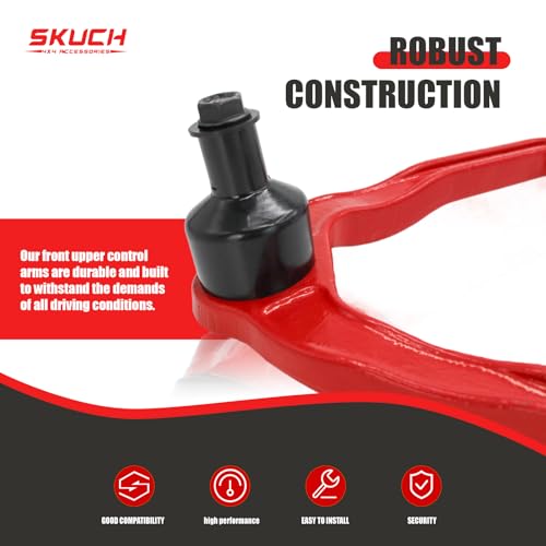 SKUCH 4X4 ACCESSORIES 12pc RWD Front End Upper Control Arm Suspension Kit for 1999-2006 Chevy Silverado GMC Sierra 1500, Upgraded PU Bushings, Lower Ball Joints, Tie Rod Ends, Sway Bar Links & Boots - Image 4