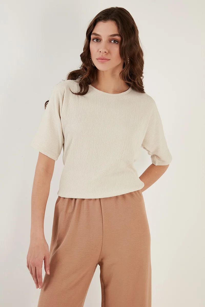 Lela Bürümcük Relaxed Cut Crew Neck Blouse Women's Blouse 5864975