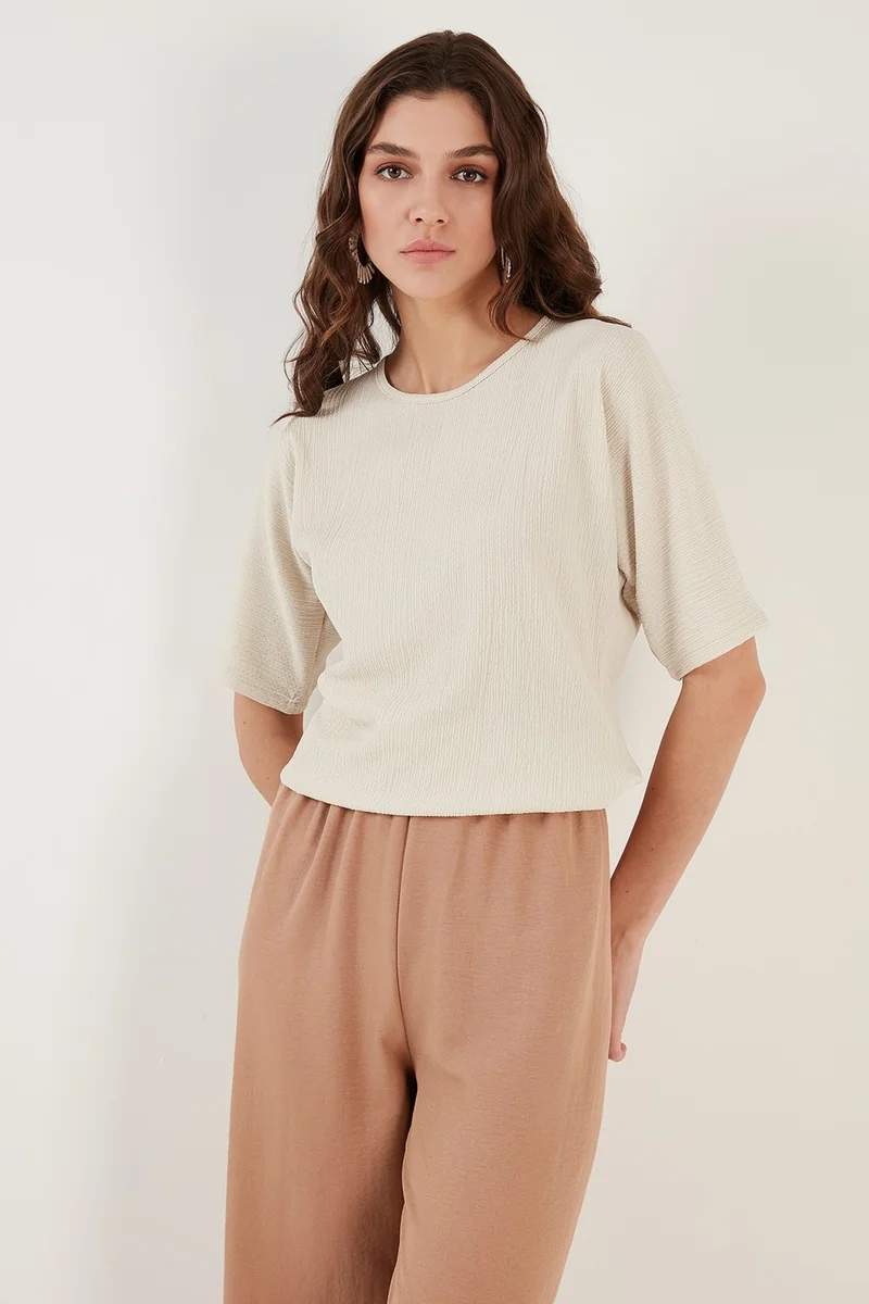 Lela Bürümcük Relaxed Cut Crew Neck Blouse Women's Blouse 5864975