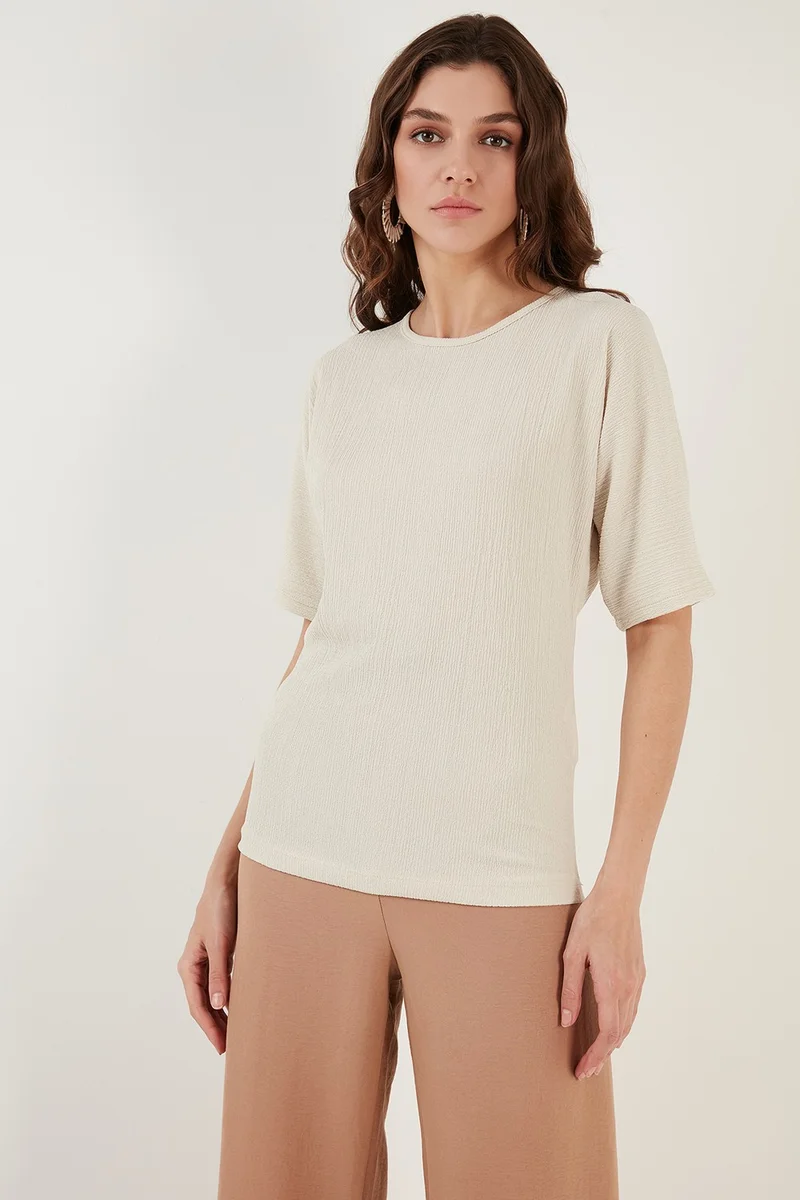 Lela Bürümcük Relaxed Cut Crew Neck Blouse Women's Blouse 5864975