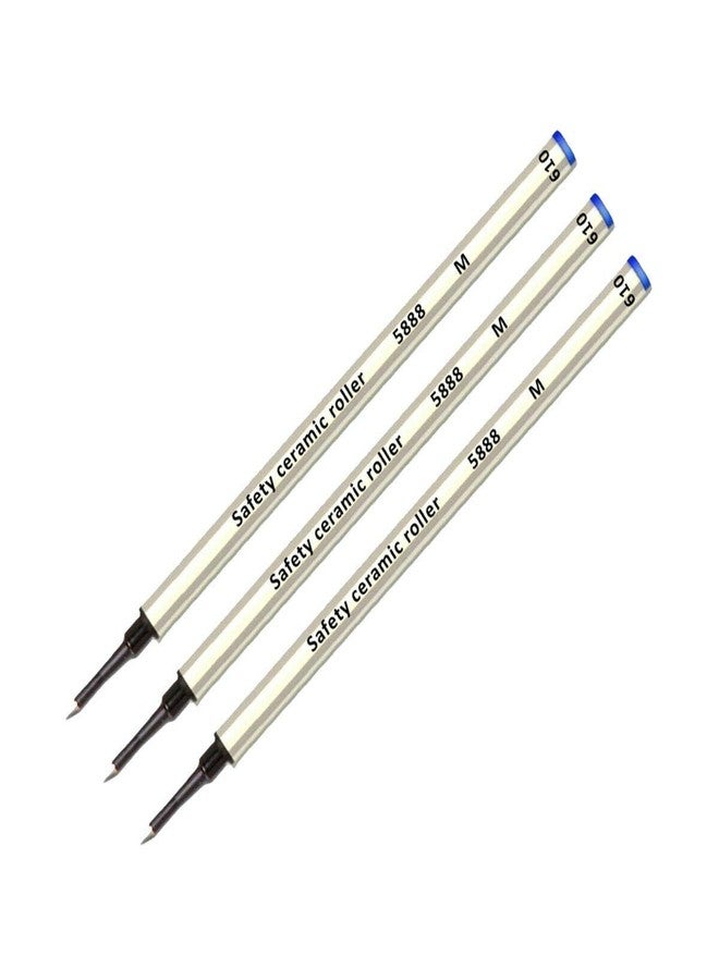 Lanier Pens Schmidt 5888 M Safety Ceramic Rollerball Metal Refill - Blue (Medium Tip 0.7mm) - Pack of 3 - Image 4