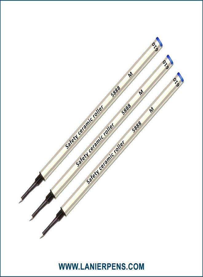Lanier Pens Schmidt 5888 M Safety Ceramic Rollerball Metal Refill - Blue (Medium Tip 0.7mm) - Pack of 3 - Image 5