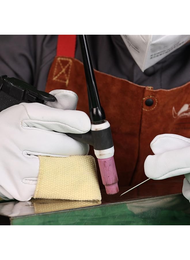 إيروريكس دليل إصبع Tig المبتكر للحماية من الحرارة الشديدة مصنوع من ألياف الأراميد الزجاجية وقماش PBI بنظام Hook And Loop 10 1099 أصفر فاتح - Image 5