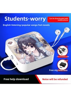 Generic Mp3 Walkman Mini Music Player Girls Listening To Songs Junior Senior High School English Listening Sports Small Mp4 Strawberry-Body Color:Milk Tea Little Sister-Memory Capacity:MP3 Headphone Memory Card [with English Pop Songs]]  - Image 1