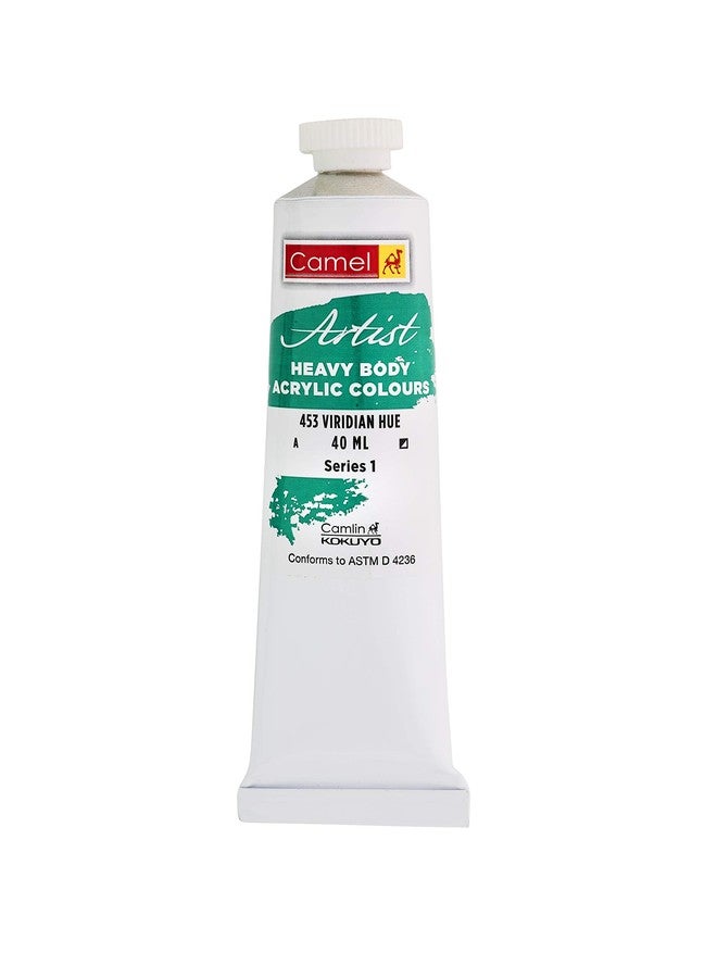 camel Camlin Artist Heavy Body Acrylic Colour Tubes 40ml Viridian Hue 453