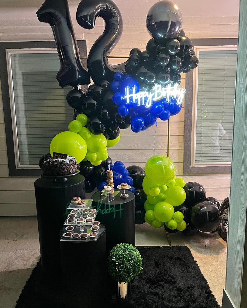 IWERP 1 Number Balloon for First Birthday, 40 Inch Black One 1st Number Balloon Birthday Decorations for Girl Boy Toddler Baby, 10th 21st, Giant Number 1 Balloon - Image 3