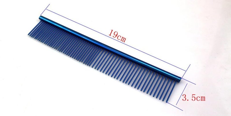 Grtdrm ZoCr Stainless Steel Pet Comb for Dogs Cats, Pet Grooming Comb with Different Spaced Rounded Teeth (Black) - Image 4