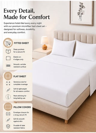 4-Piece King Size Sheet Set – Microfiber