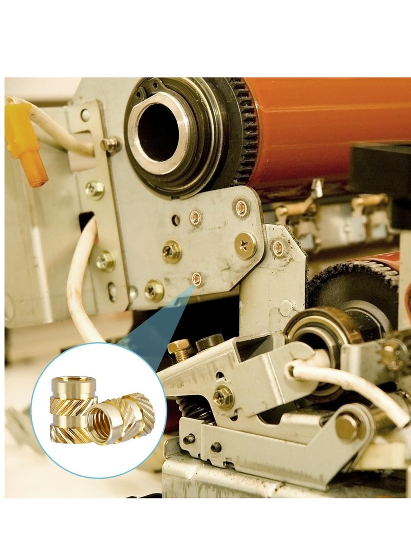 150 pcs 3D Printing Brass Nuts, M3x4x5mm M3 Threaded Insert Knurled Brass Nuts Female Thread Knurled Heat Embedment Nut for 3D Printing Parts Loptop Automotive Plastic Shell - Image 4