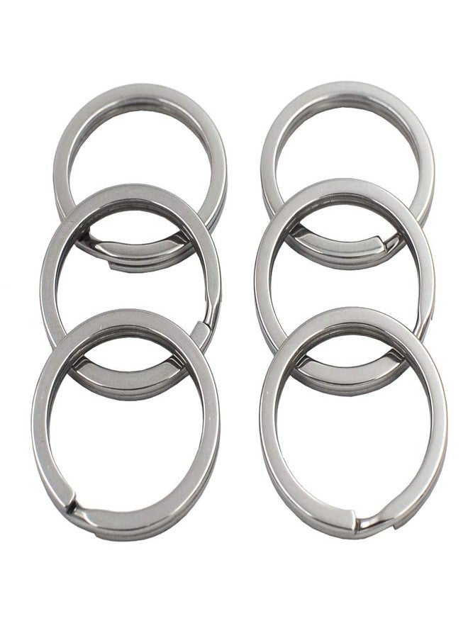 DGOL 100pcs 1 inch (25mm) 304 Stainless Steel Keychain Hooks Chain Cord Flat Orgnize Key Rings Webbing Wire Keyring Hook Clasp - Image 3
