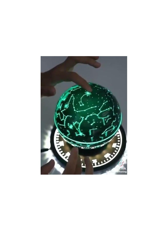 FIPKA - Magnetic Floating Globe 6 Inch,Gravity Floating Rotating Multi-Colour Earth Globe with Clock Base Touch Switch for Home Office Desk Decoration - Image 1