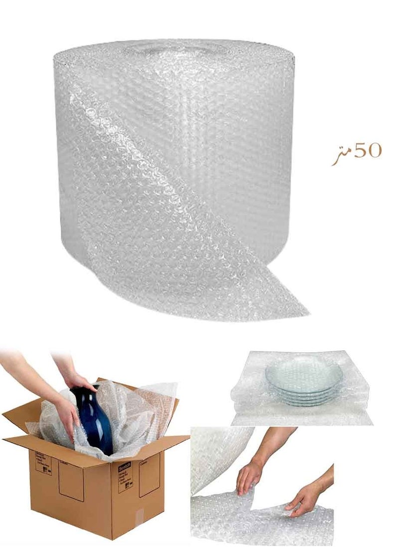 co arma - Bubbles bubble roll, transparent, flexible plastic, multi-use, 50 meters long - Image 1