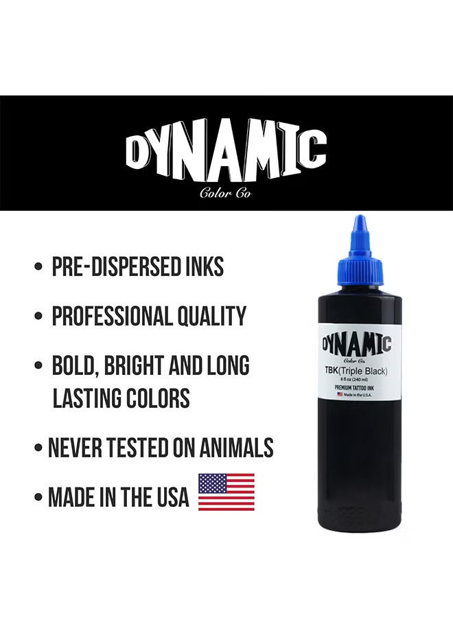 Dynamic Color Co Triple Black Premium Tattoo Ink Bottle 8oz - Image 3