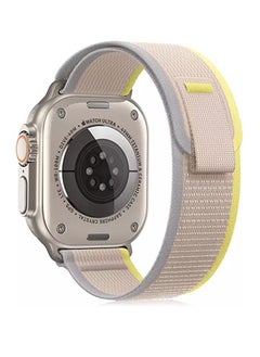BAND2u 3 Pack Trail Loop Apple Watch Replacement Bands 49mm 45mm 44mm Black/Grey Blue/Grey Yellow/Beige  - Image 4