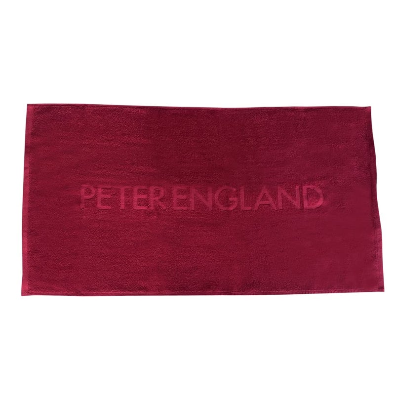 Peter England منشفة حمام بيتر إنجلاند - لف - 140 سم × 68 سم (عبوة من 1) - أحمر - Image 1