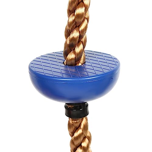 REZNOR Plastic Platforms Disc Tree Swing Seat And Climbing Knot Rope With Carabiner Hook For Kids Outdoor Playground Set (Blue, 30 Cm, 200 Cm, 200 Cm) - Image 3