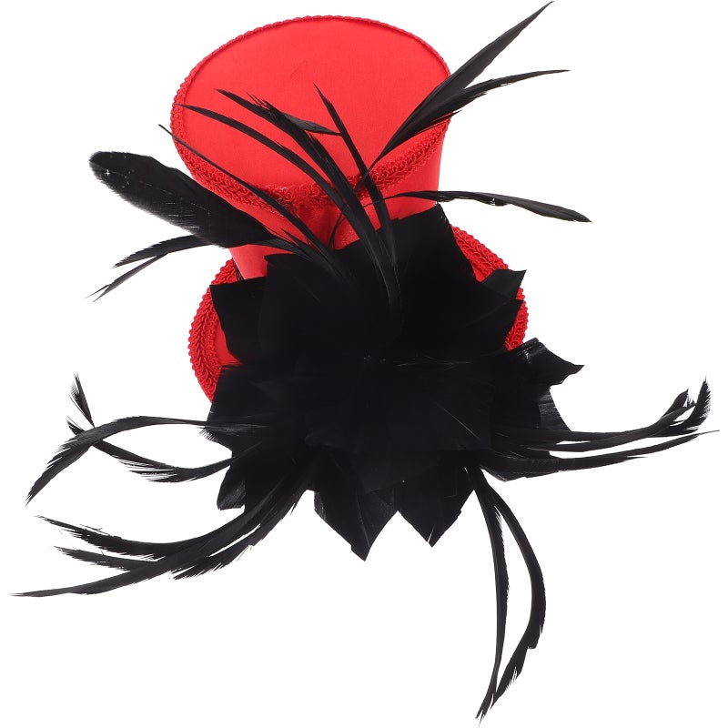 Top Hat Women Fascinator Hat Tea Party Headpiece Banquet Top Hat Cosplay Performance Headdress Decor - Image 5