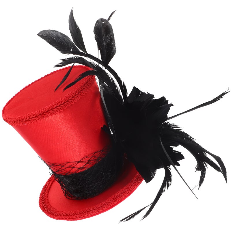 Top Hat Women Fascinator Hat Tea Party Headpiece Banquet Top Hat Cosplay Performance Headdress Decor - Image 1