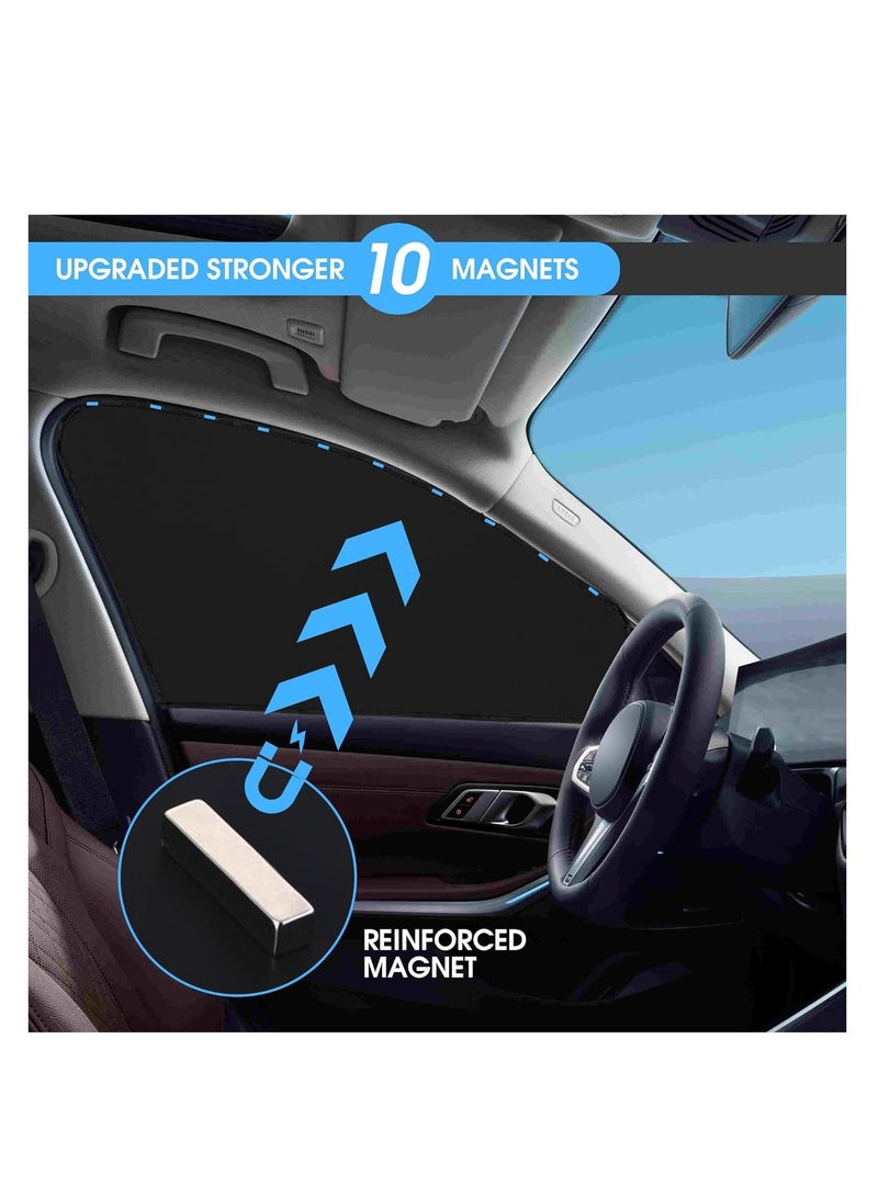 Car Side Window Sun Shade Sun Protection Magnetic Car Curtain for Kids 4 Pack - Image 2