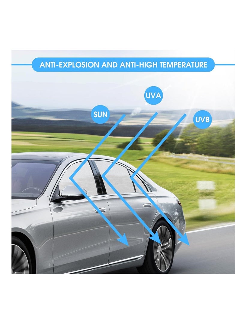 Car Side Window Sun Shade Sun Protection Magnetic Car Curtain for Kids 4 Pack - Image 3