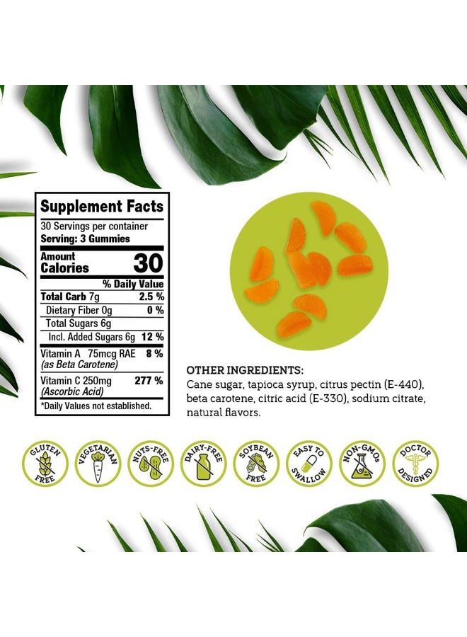 Doctors Scientific DSO Vitamin C Gummies - Delicious and Natural Orange Flavored Gummies - Vegan Plant Based Gummies 90 Count - Image 4
