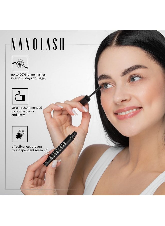 Nanolash - Eyelash Growth Serum Conditioner For Enhanced Long Luscious Eyelashes And Eyebrows 3Ml - Image 1