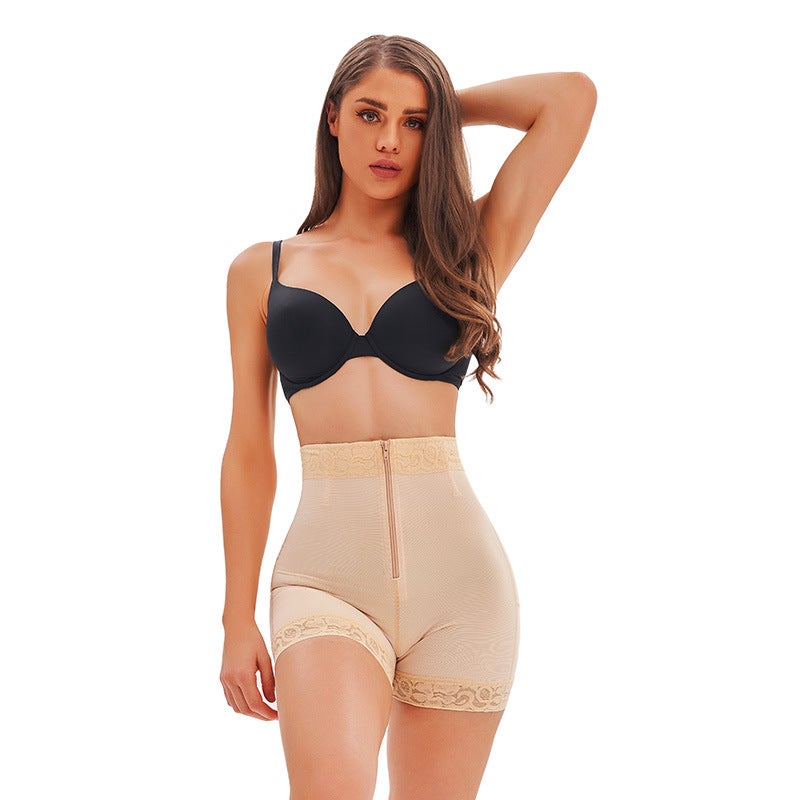 New Body-Shaping High-Waisted Tummy-Tightening Outer Zipper Body-Shaping Butt-Lifting Pants With Good Figure - Image 1