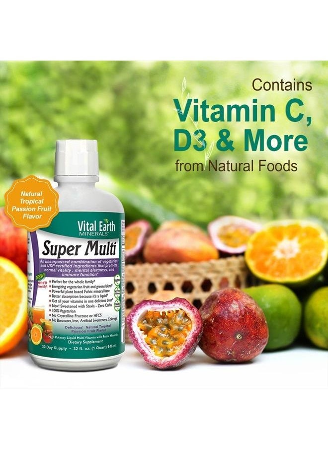 Vital Earth Minerals Super Multi - Liquid Multivitamins for Women, Men, and Kids, Liquid Vitamins & Minerals with Fulvic Acid for Max Absorption, MTHFR Support, 32 Oz  - Image 4