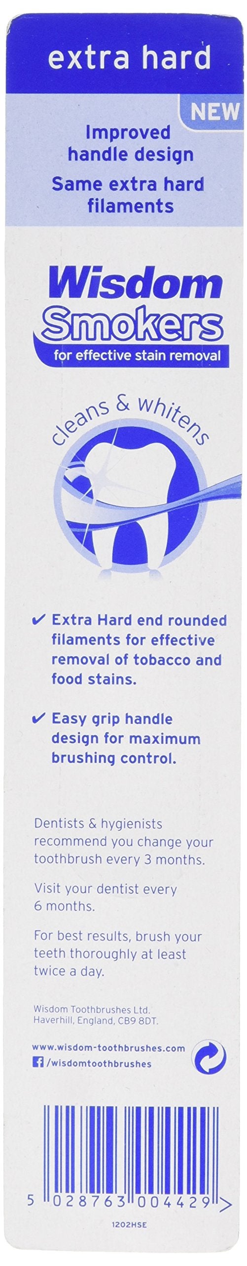 WISDOM فرشاة أسنان المدخنين من وذم - صلبة جداً - (قد يختلف اللون) - Image 2