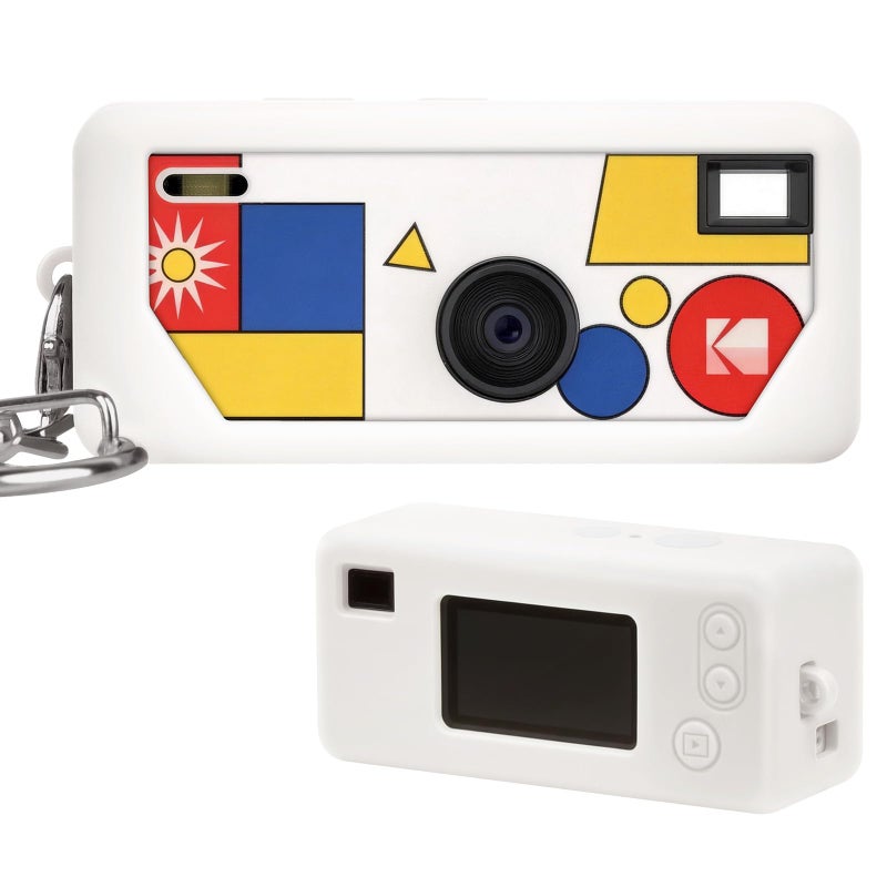 PAIYULE Silicone Case for Kodak CHARMERA Keychain Digital Camera Blind Box, Photo Mini Keychain Camera Sleeve with Precise Cutouts & Scratch Protection - Camera NOT Included (White) - Image 1