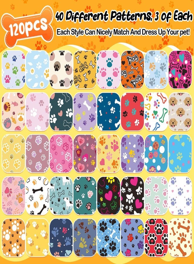 Reginary 120 Packs Dog Bandanas Bulk Christmas Dog Paw Scarf Adjustable Holiday Pet Scarf Washable Scarves Triangle Drool Bibs for Xmas Cat Pet Costume Supply - Image 3