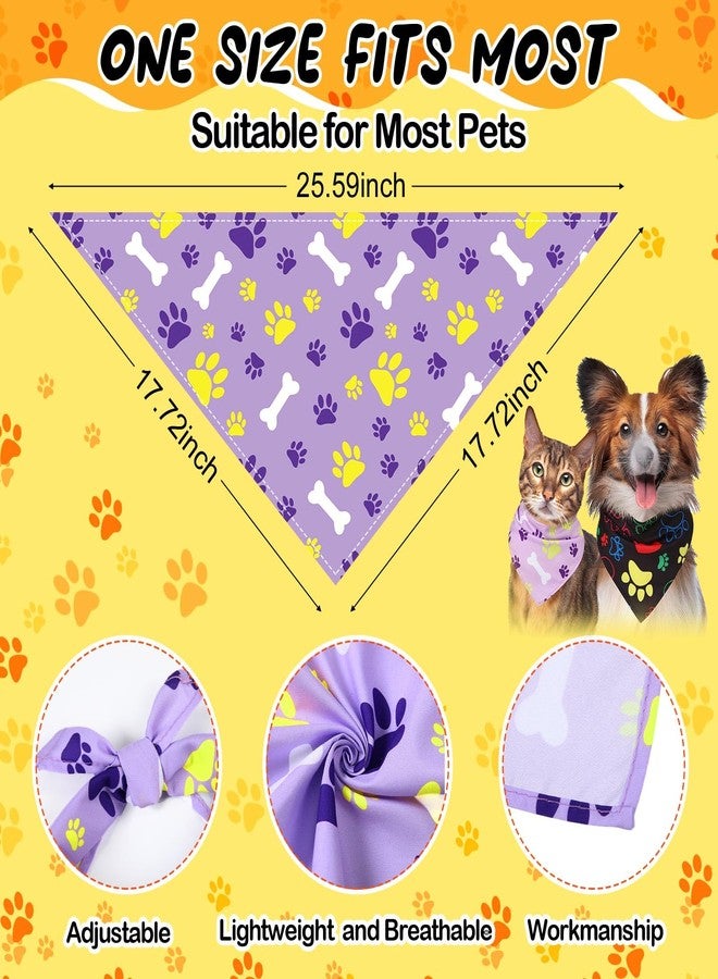 Reginary 120 Packs Dog Bandanas Bulk Christmas Dog Paw Scarf Adjustable Holiday Pet Scarf Washable Scarves Triangle Drool Bibs for Xmas Cat Pet Costume Supply - Image 2