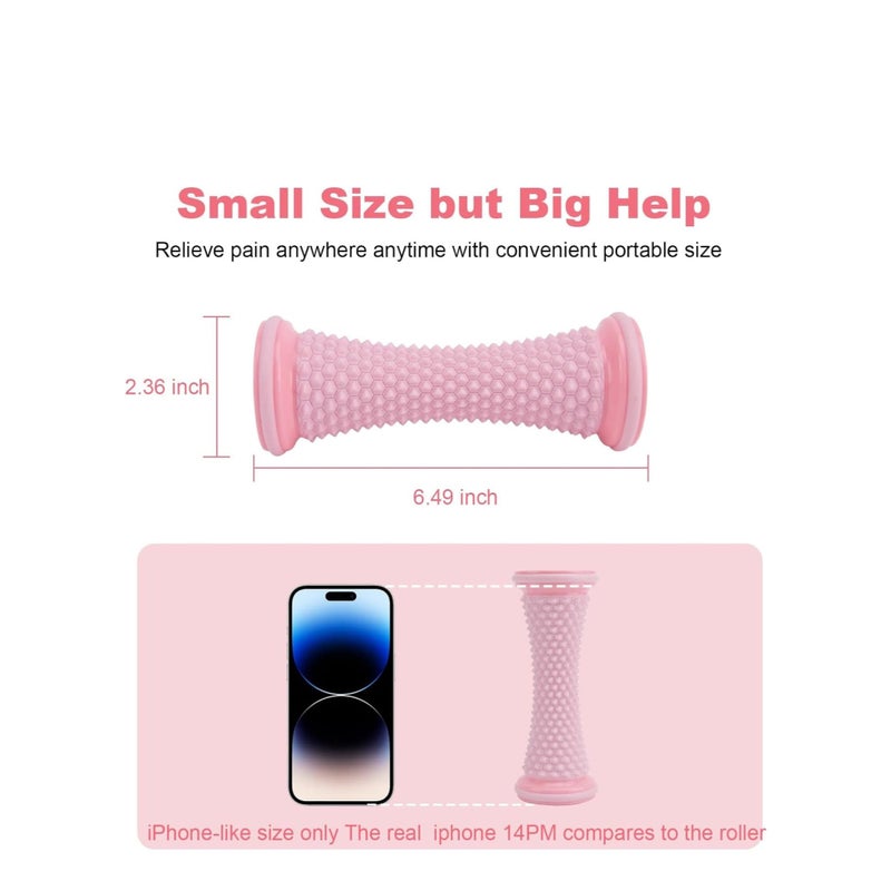 SOLARAE Plantar Fasciitis Relief Roller Portable Foot Massager Roller Deep Reflexology Tissue Muscle Massage for Foot Heel Pain, Plantar Fasciitis Relieving, Yoga Fitness Aids - Image 3