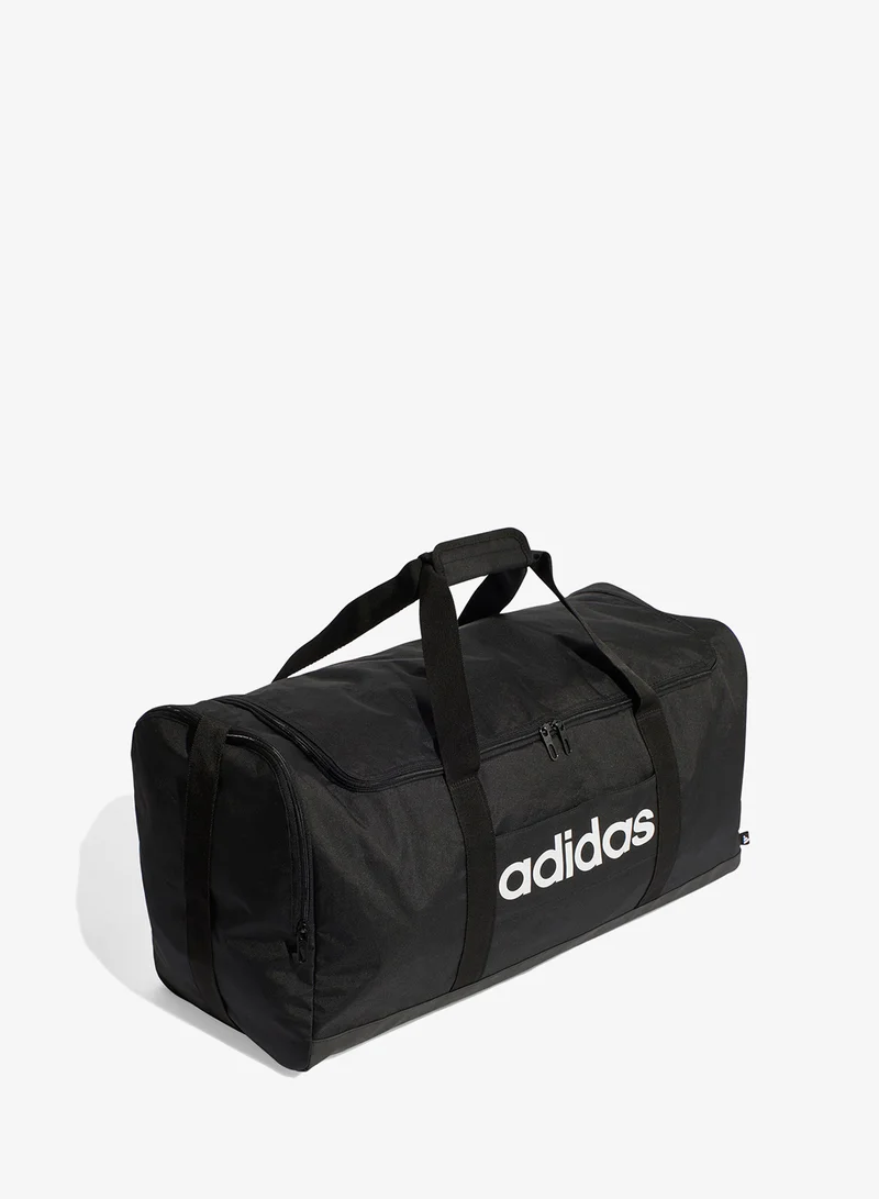 Adidas BLACK/BLACK/WHITE Large Linear Duffel  | Best Price UAE