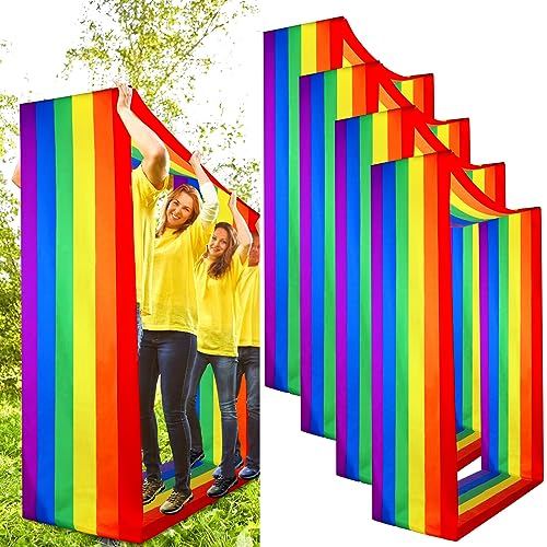 Liliful 4 Pcs Team Building Games Group Learning Activity Playing Run Mat Colorful Carnival Field Day Mat for Boys Girls Adults Indoor Outdoor Race Games Office Backyard Party - Image 1