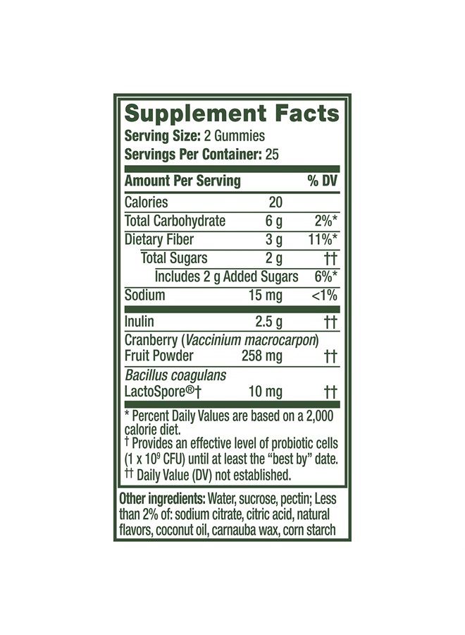 Align Women's Health, Prebiotic + Probiotic, with Cranberry for Feminine Health, Help Nourish & Add Good Bacteria for Digestive Health, 50 Gummies - Image 2